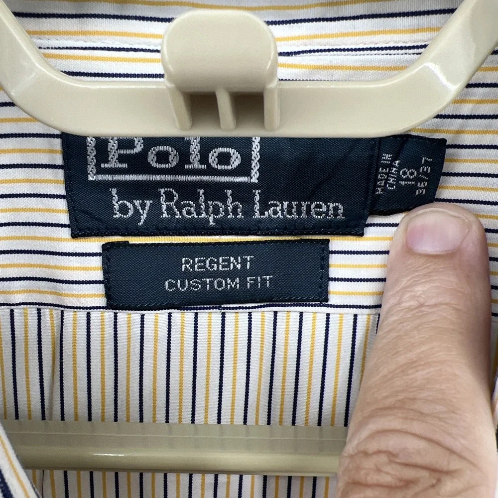 Polo Ralph Lauren Regent Custom Fit Striped Button-Down Shirt Size 18-36/37